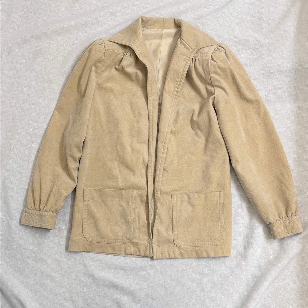 Vintage Women's‎ Tan Leather Suede Jacket Medium